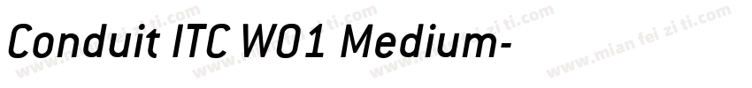 Conduit ITC W01 Medium字体转换
